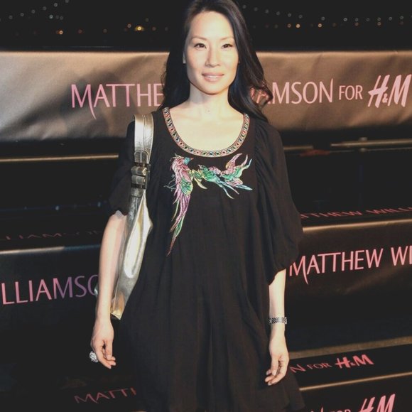 MATTHEW WILLIAMSON H&M NEW NWT $199 SZ 6 S SMALL BLACK SILK EMBROIDERED DRESS - Picture 6 of 15